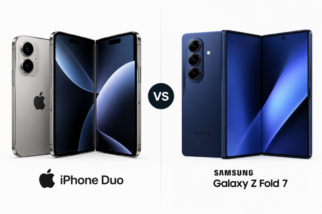 iPhone Duo vs Samsung Galaxy Z Fold 7